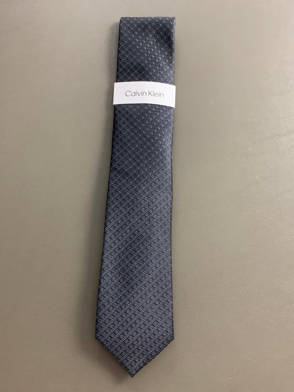 Calvin Klein Men's 3'' Polyester and Silk Neck Tie, Black Crawford Textured, OS